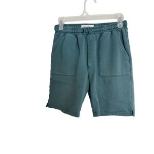 Mini Boden Sweat Shorts Youth 12 Green Elastic Waist Knit Pockets Casual